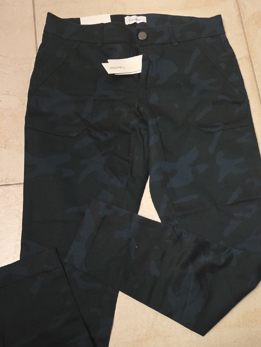 Calvin Klein Black and Navy Camo Trousers
